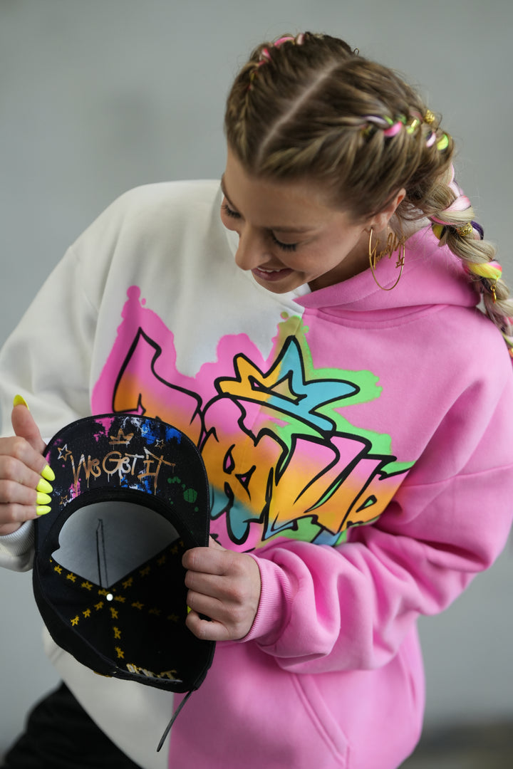 Turn Up Rhinestone Cap