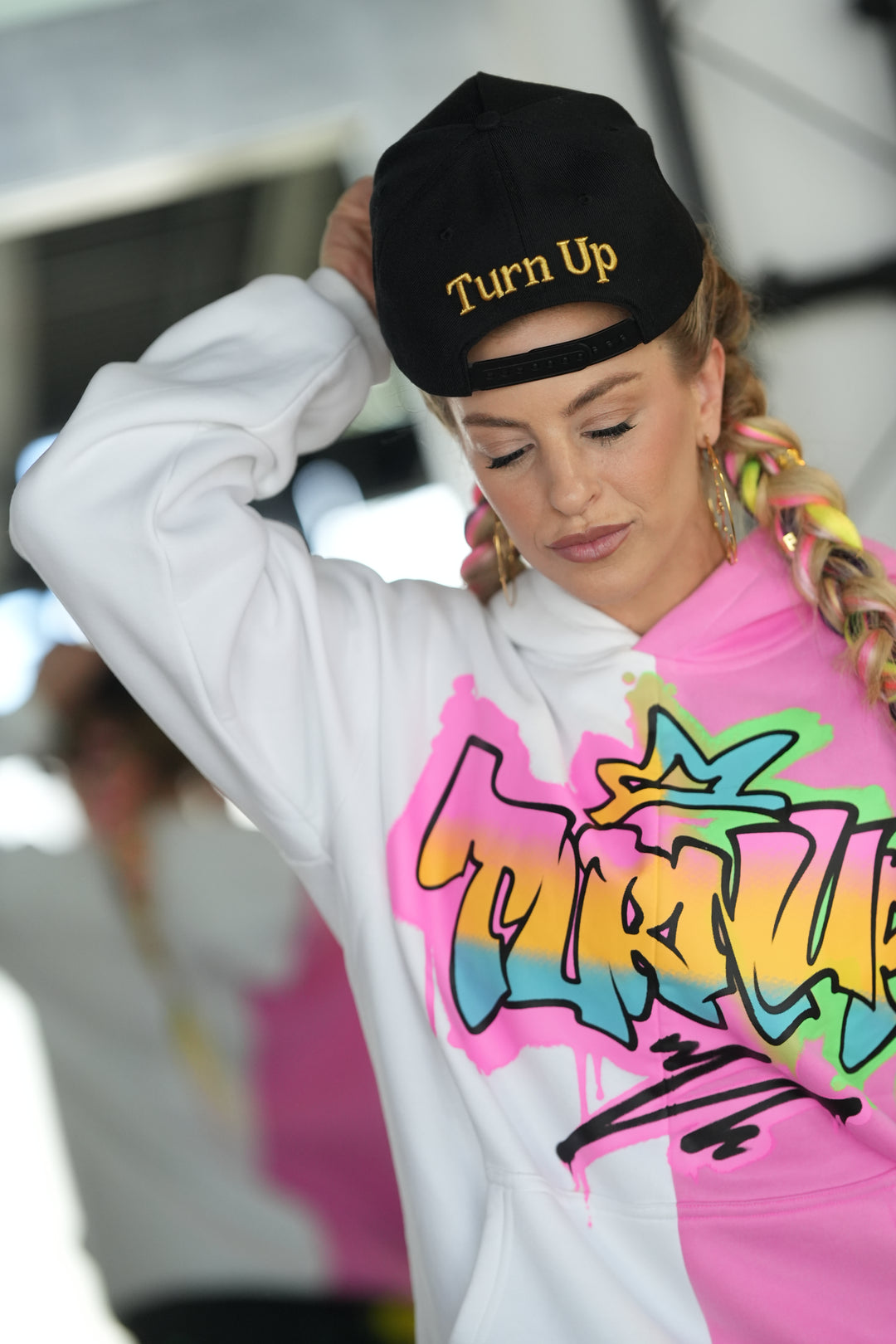 Turn Up Rhinestone Cap