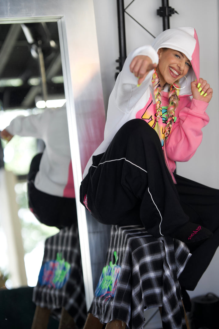 Turn Up Graffiti Split Hoodie