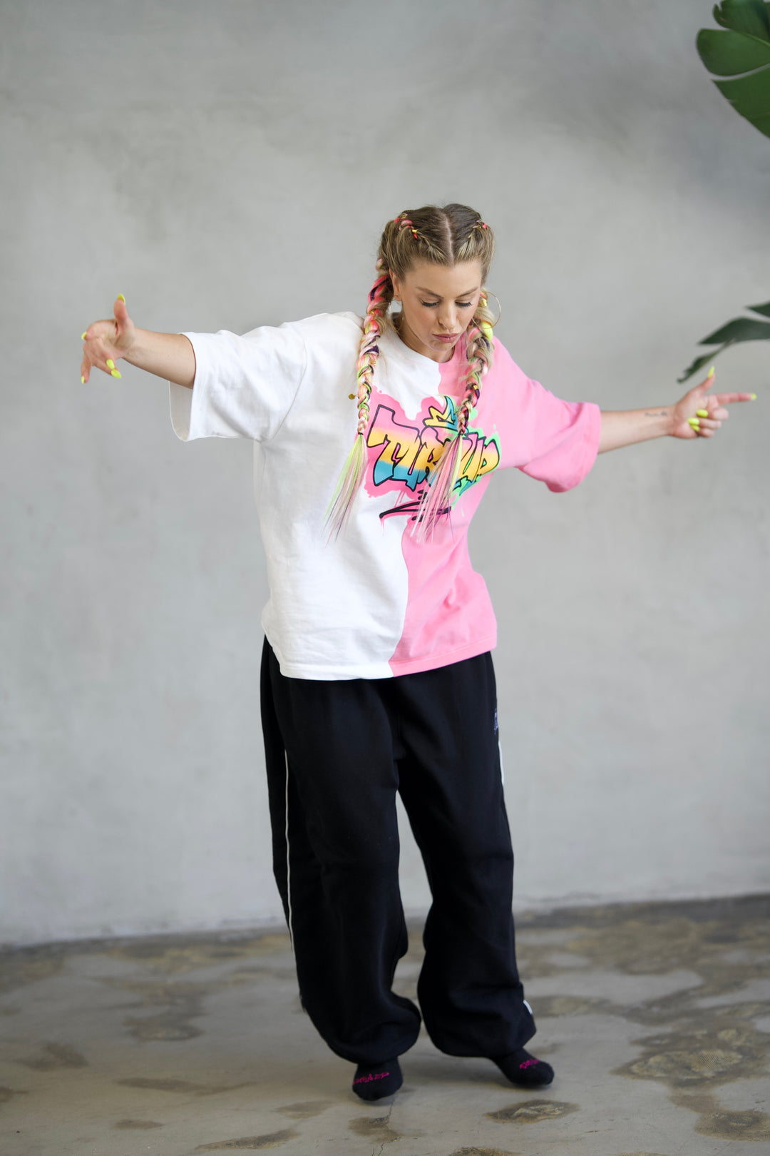Turn Up Graffiti Split Tee