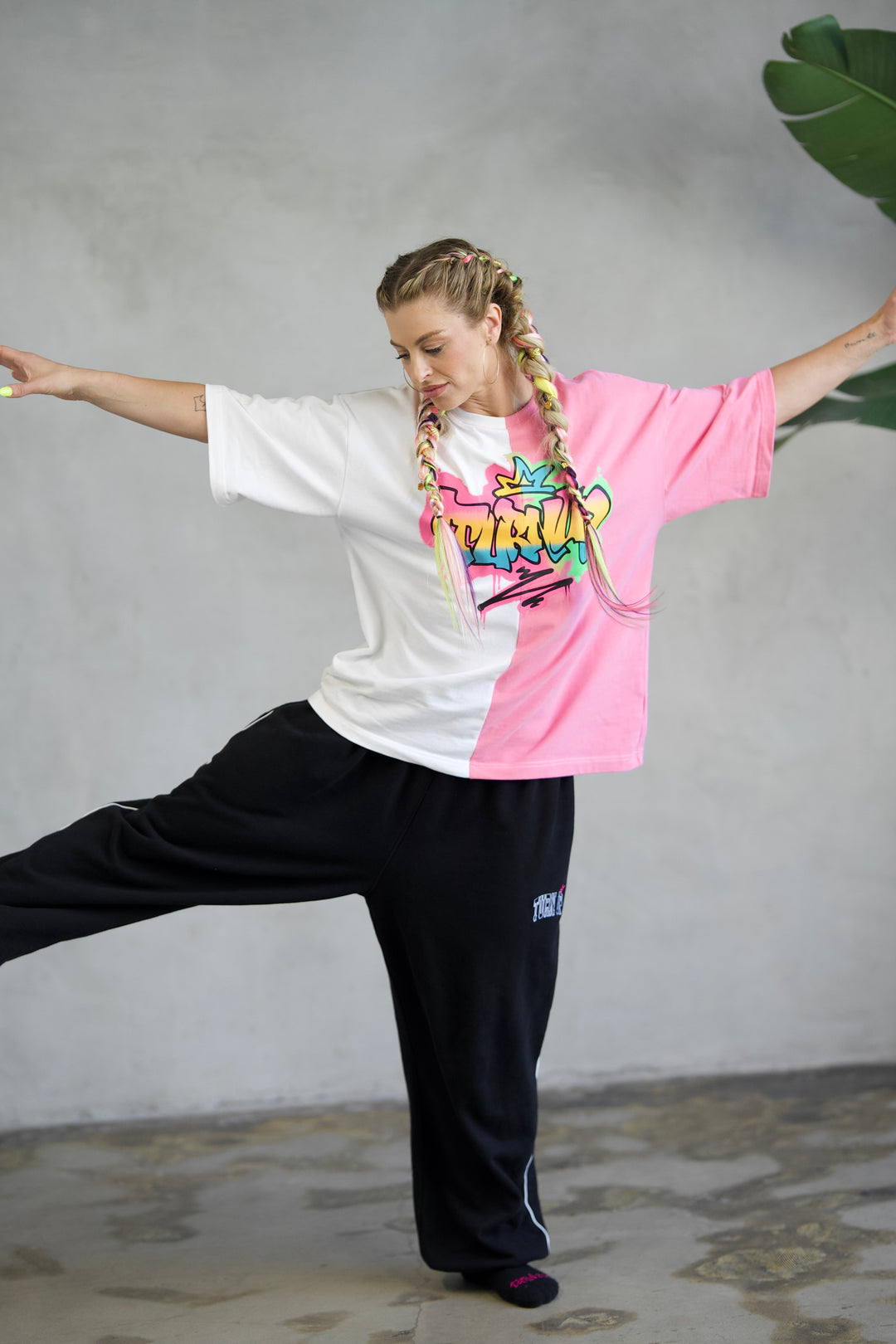 Turn Up Graffiti Split Tee