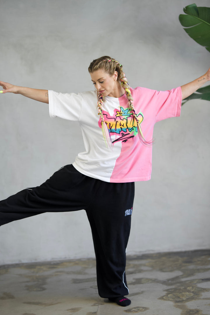 Turn Up Graffiti Split Tee