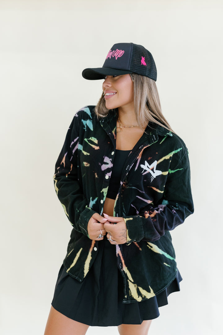 Galaxy Opal Tie Dye Flannel