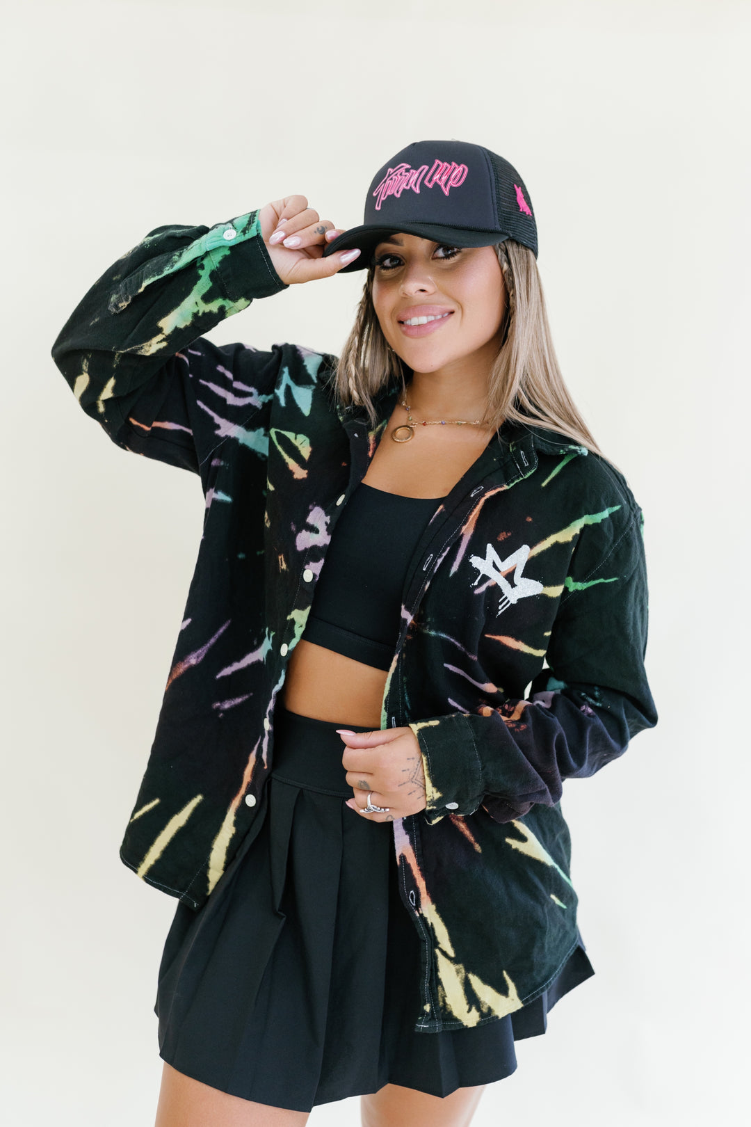 Galaxy Opal Tie Dye Flannel