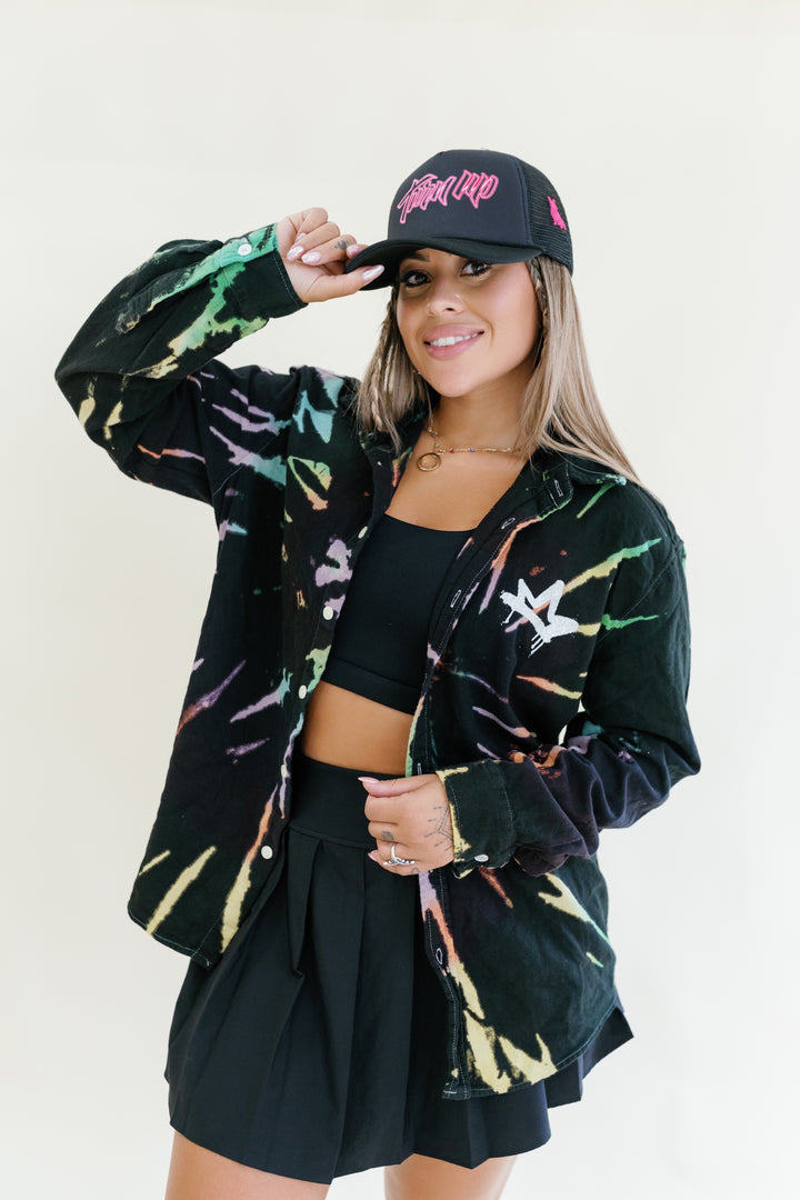Galaxy Opal Tie Dye Flannel